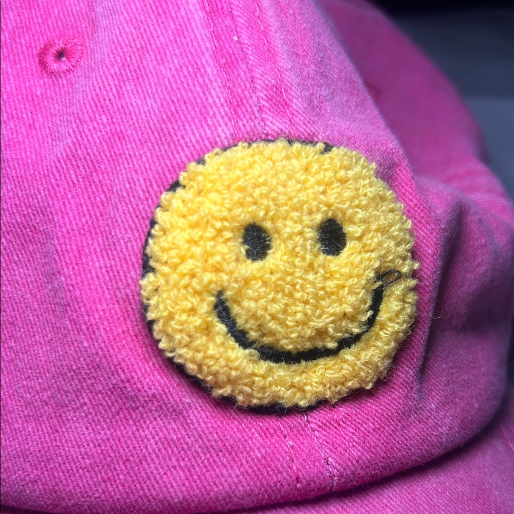 Pink Cap with Smiley Face - Picture 3 of 3